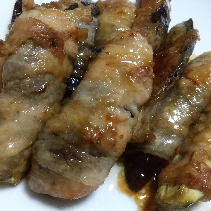 お弁当に♪肉巻きなすのしょうが焼き